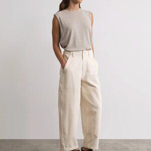 Ozma Jardin Pant in White/Putty - Small